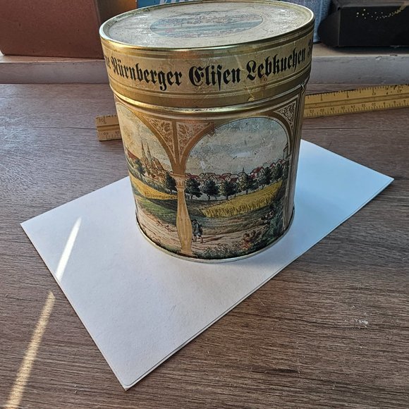 old decorative tin can - Picture 4 of 4